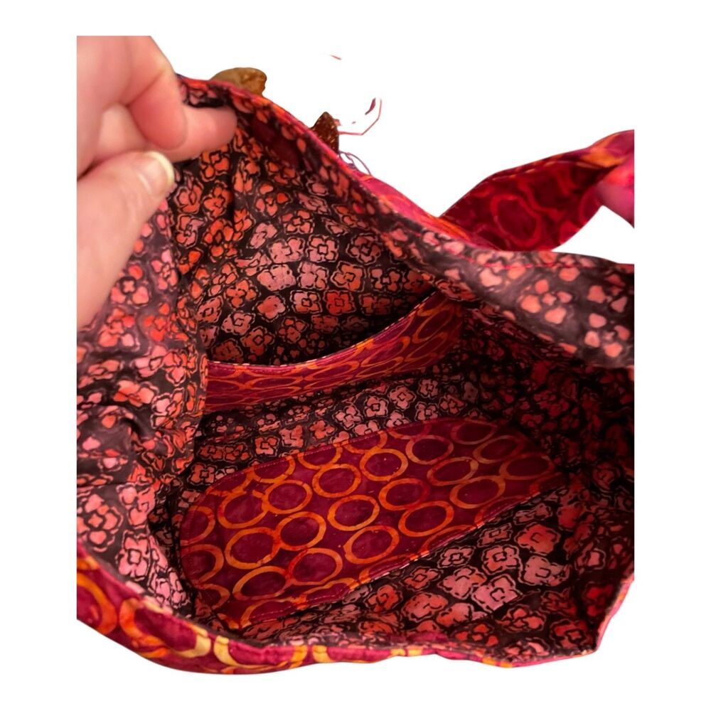 Vintage Handmade Boho Patchwork Quilted Shoulder … - image 4